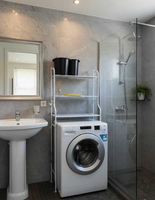 Стеллаж над стиральной машинкой Полка в ванную металическая/ поличка