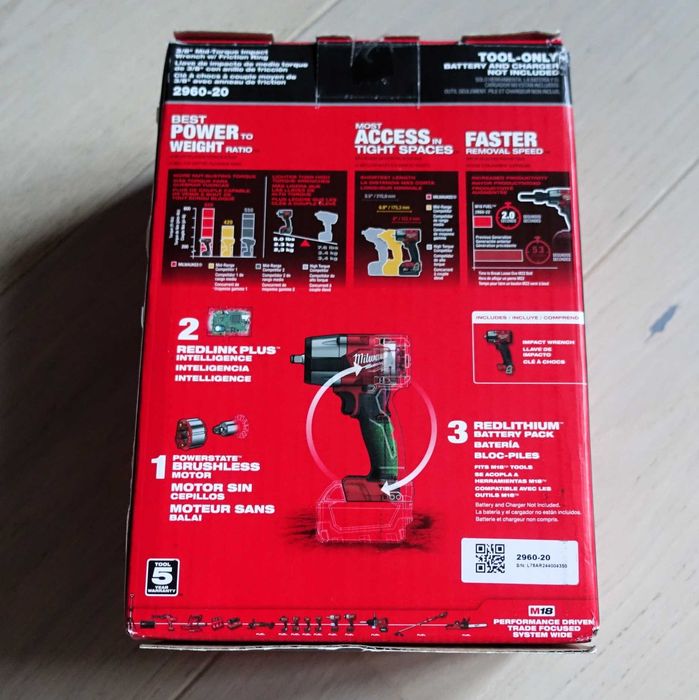 Milwaukee M18™ FUEL™ Klucz udarowy 3/8˝815Nm FMTIW2F38/2960-20 (USA)