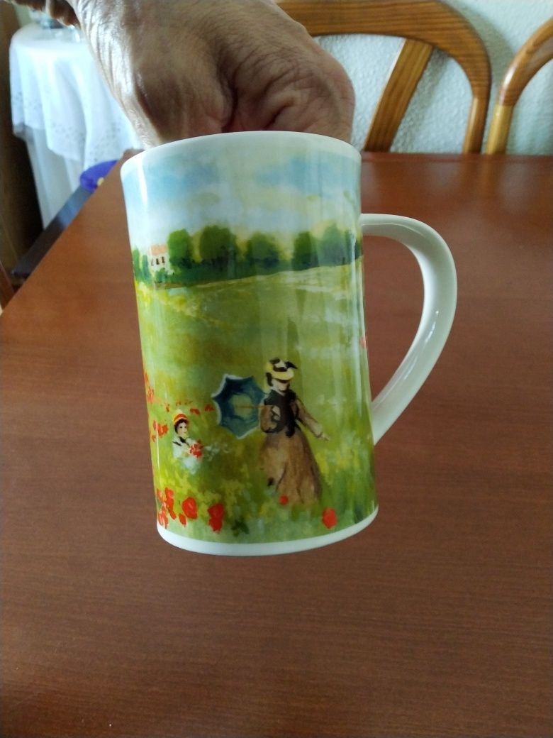 Caneca porcelana inglesa Dunnon com desenho  Claude Monet.