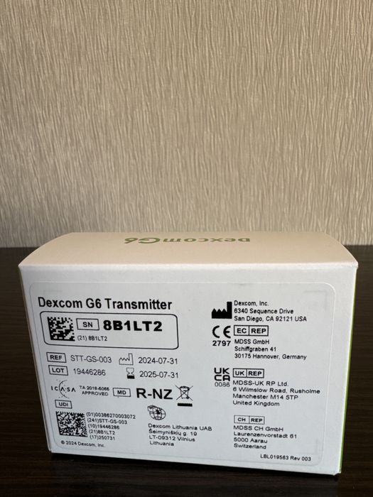 Трансмітер Dexcom G6 transmitter Декском прид 2024-2026 гарантія 90 дн