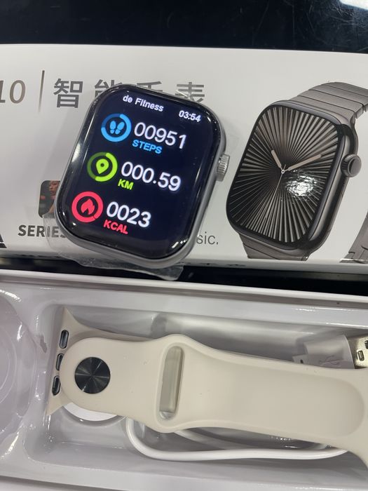 Smart watch 10 cor creme