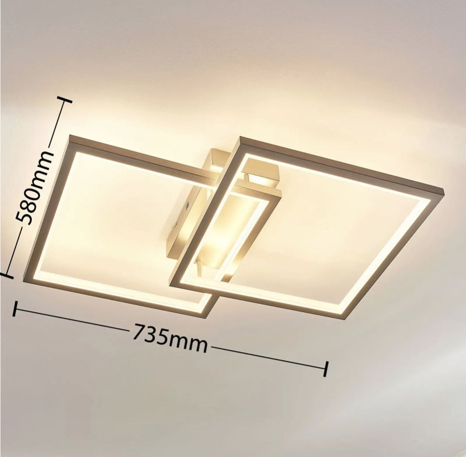 Lampa sufitowa LED Heriba z 2 ramek, ściemniana 735mm/580mm