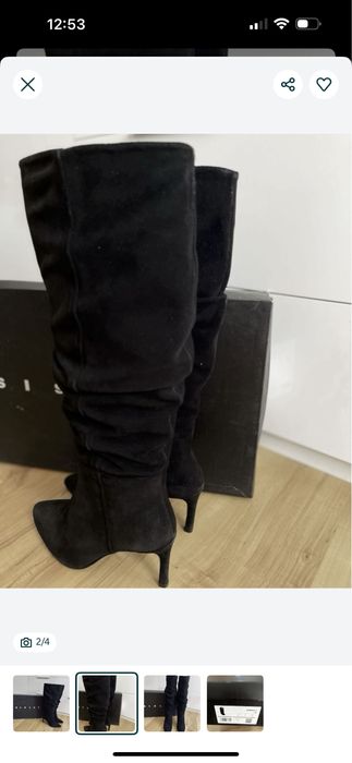 Ефектні натуральні замшеві чоботи Sisley zara