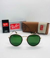 Солнцезащитные очки Ray Ban Round Double Bridge 3647 gGreen 51м стекло