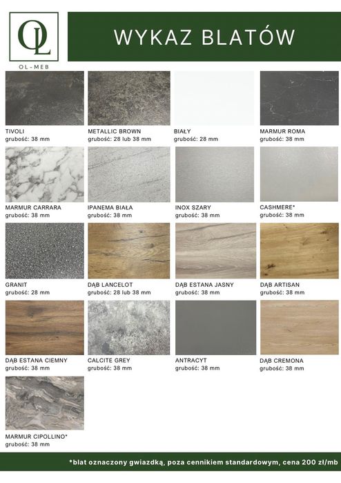 Meble kuchenne kuchnia CZARNA ANTYFINGER zestaw mebli MAT BLACK