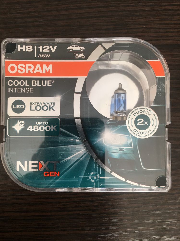 Лампи галогенні H8 Osram Cool Blue Intense Next Gen,PGJ19-1,  2 шт