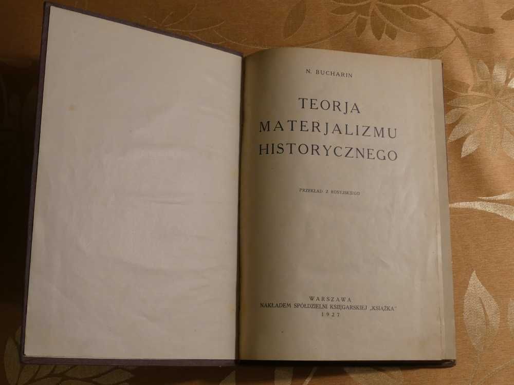 N. Bucharin Teorja materjalizmu historycznego (1927 r.)