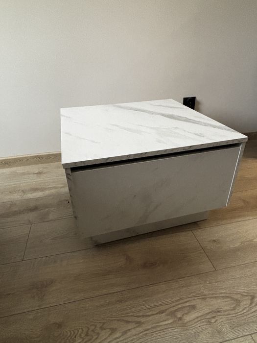 Stolik kawowy biały 60x60x40