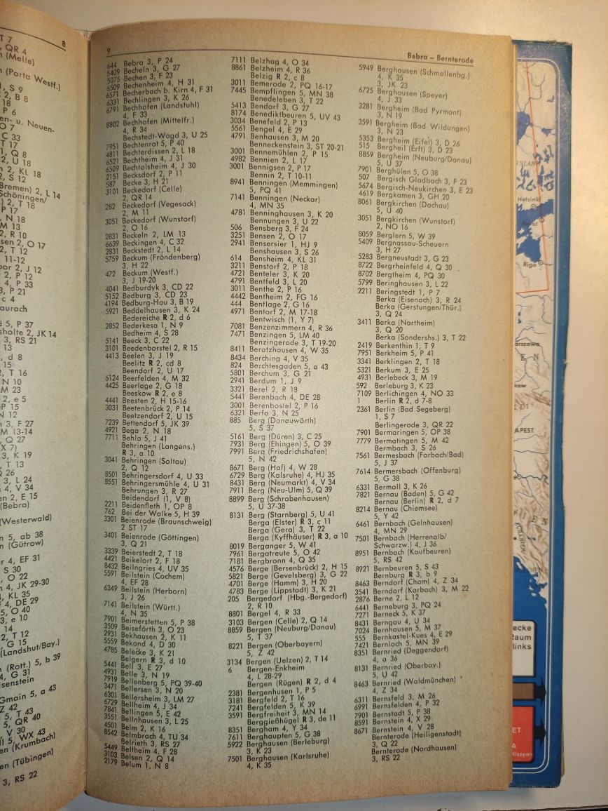 Atlas samochodowy Niemcy 1976r.
