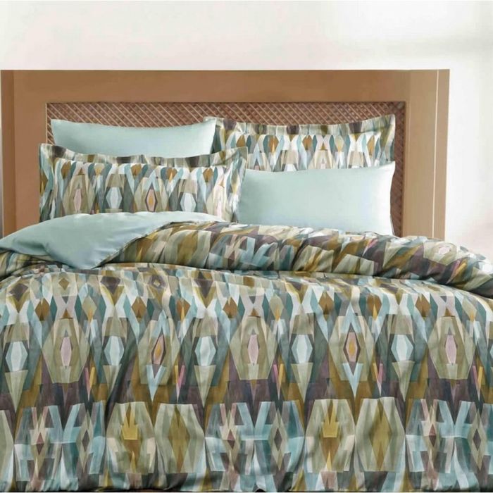Постельное белье Tivolyo Home люкссатин евро-абстрактные дизайны