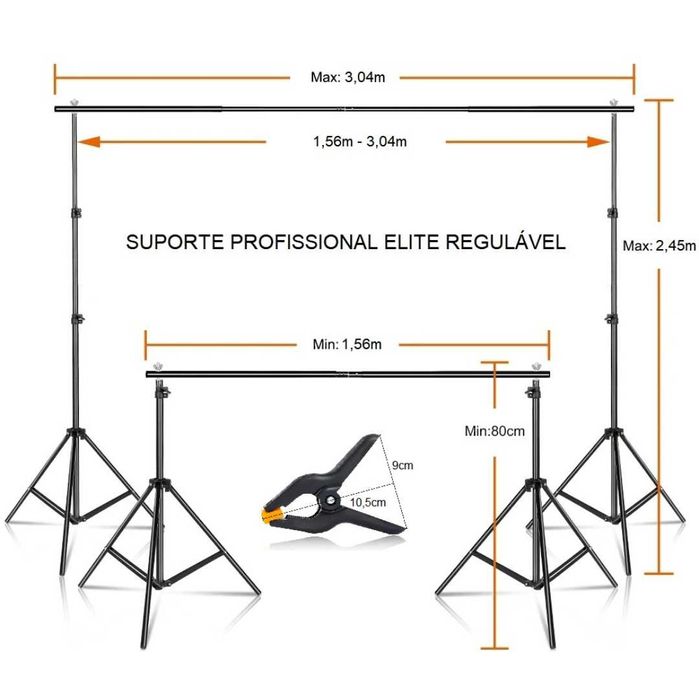 Conjunto Profissional para Fotografia e Filmagem