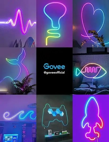 RGB підсвітка   Светодиодная лента Govee Neon 5 м с управлением из при