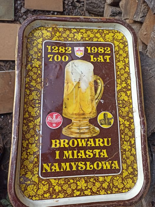 Stara metalowa taca  z PRL-u