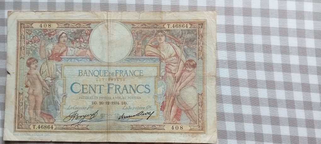100 Cent Francs 1934 r.