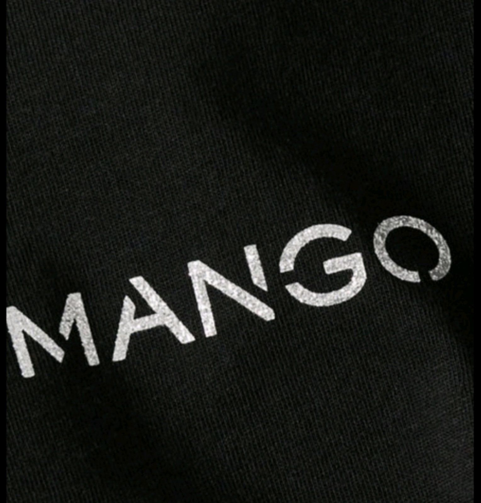 Жіноча чорна футболка Mango Іспанія М