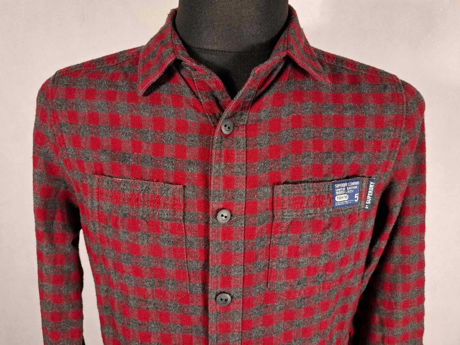 SUPERDRY Limited Edition Koszula Męska Flanelowa M Oryginalna Super