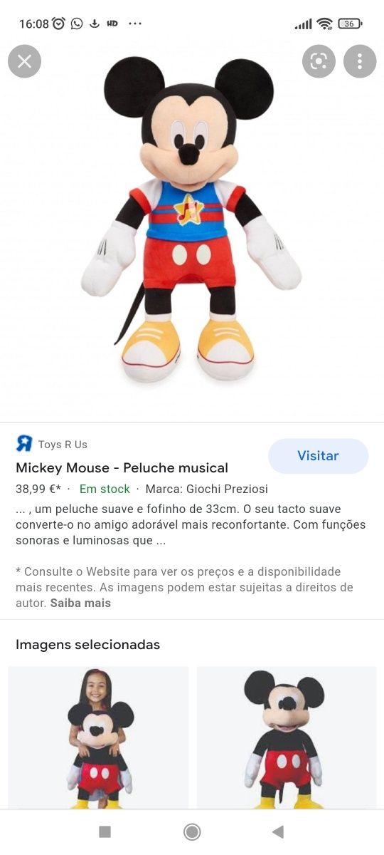 Mickey Mouse(peluche)