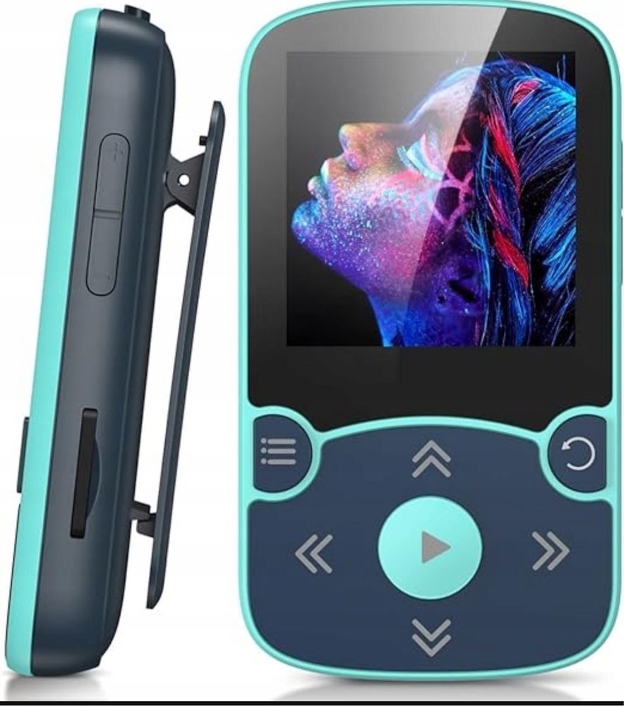 Odtwarzacz MP3 64GB Bluetooth 5.0 Słuchawki Radio Krokomierz Niebieski