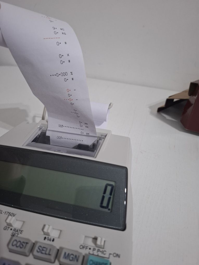 Sharp SH-EL1750V kalkulator drukowania
