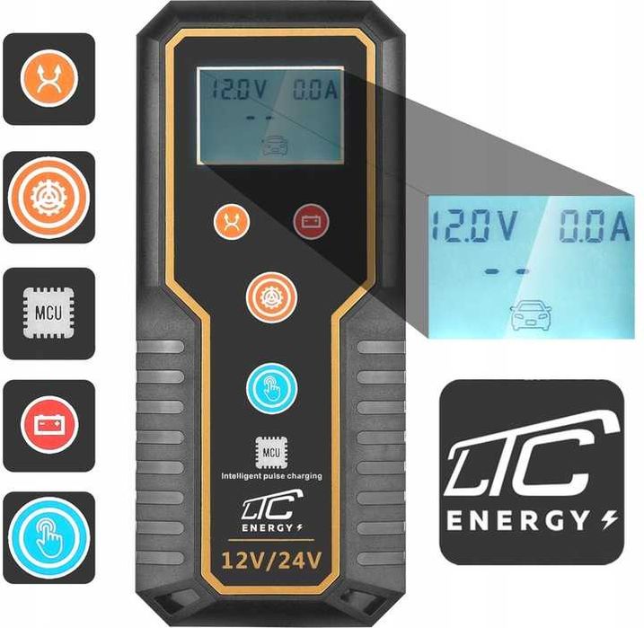 Prostownik ładowarka mikroprocesorowa 12/24V 15A