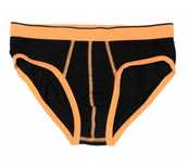 TEZENIS slipy męskie S - 36 NERO/ORANGE