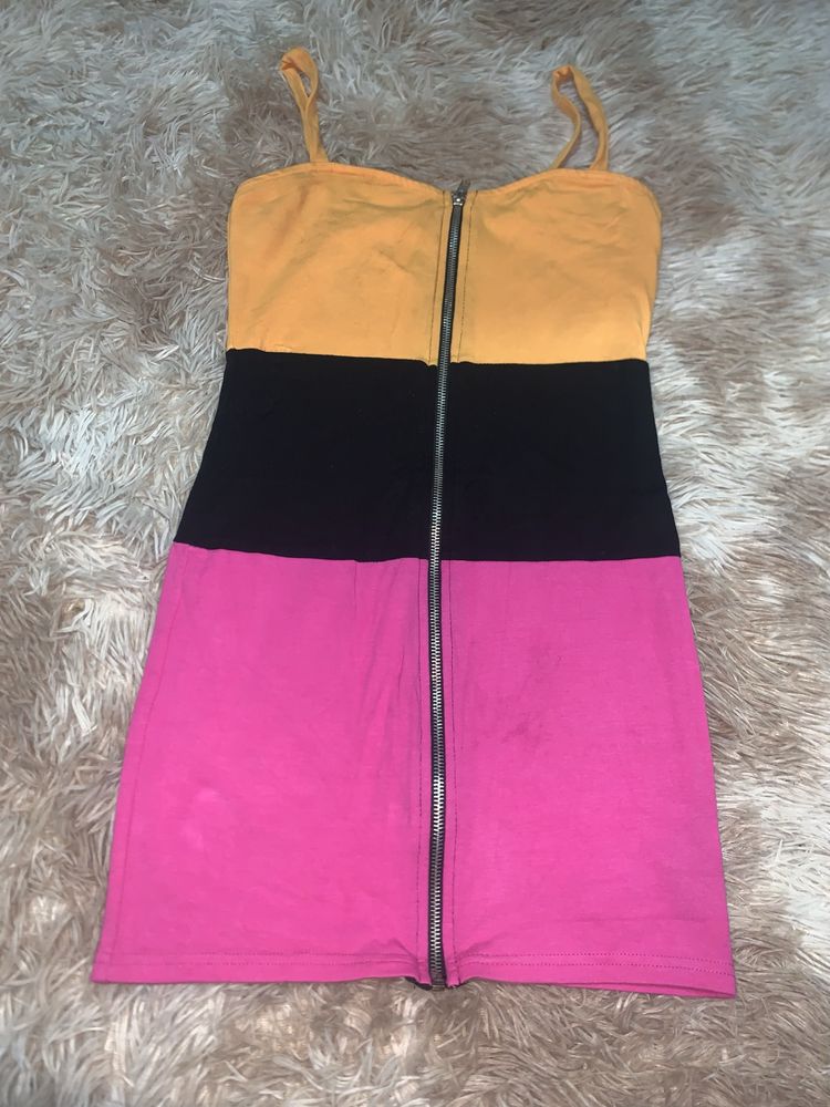 Vestido tricolor