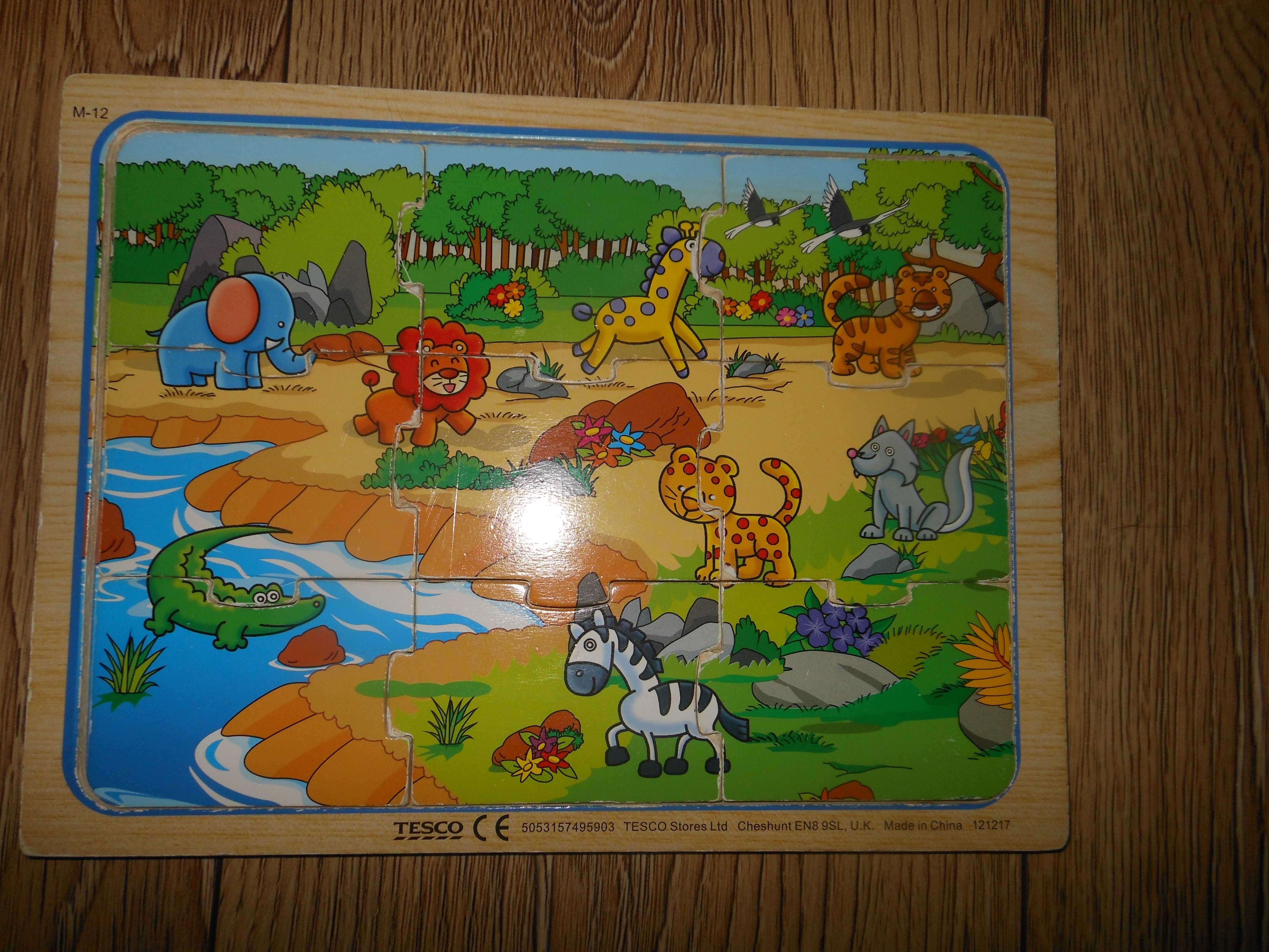 drewniane puzzle dla malucha