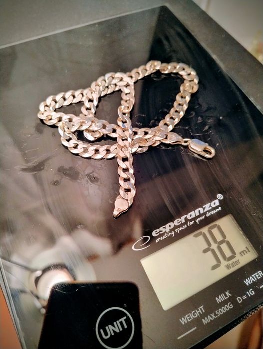 Srebrny łańcuszek pancerka 925 8mm