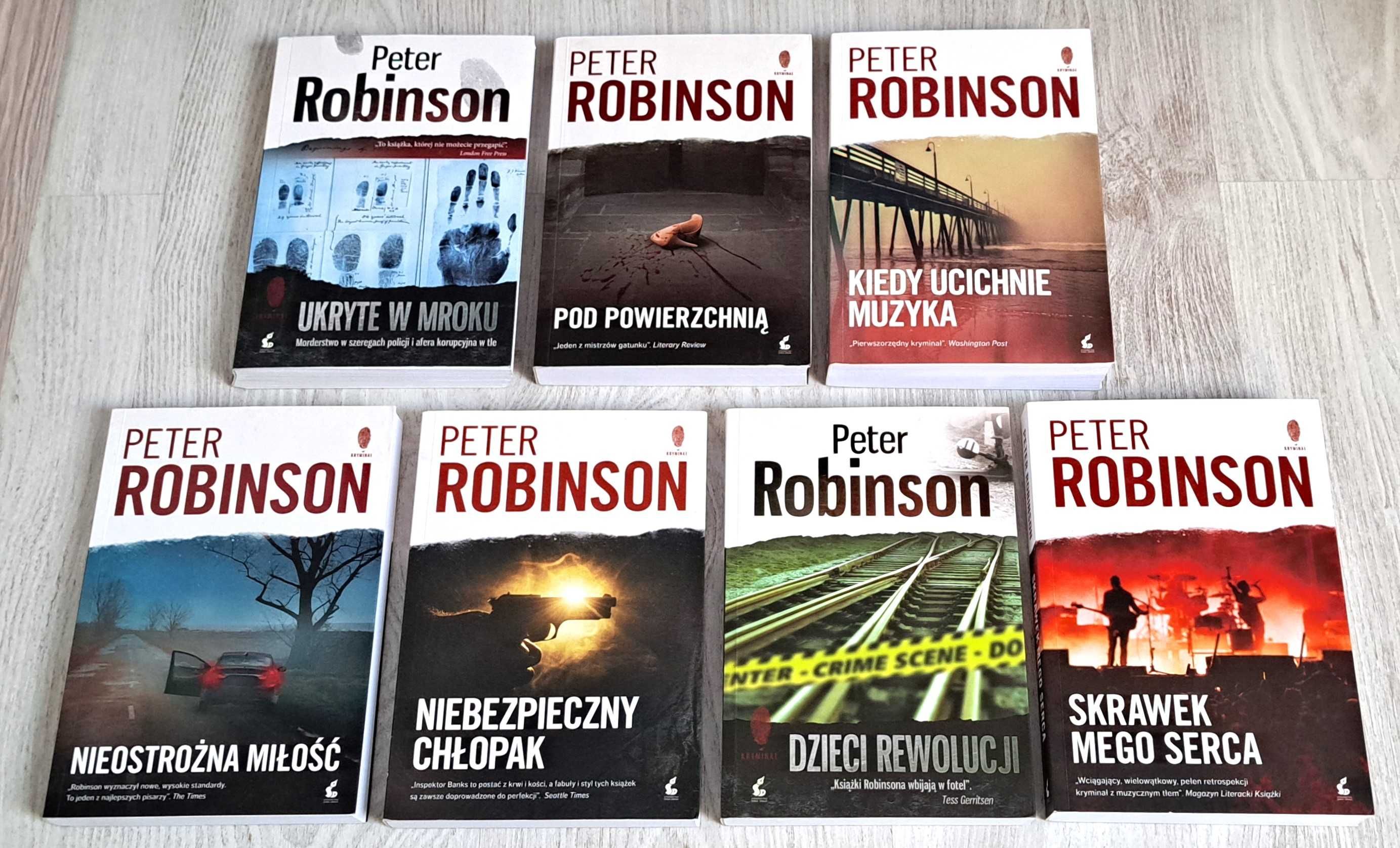 7x Peter Robinson Ukryte w mroku Kiedy ucichnie Niebezpieczny Skrawek