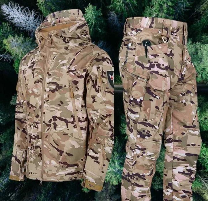 Чоловічий Військовий костюм софт шел на флісі, мультикам