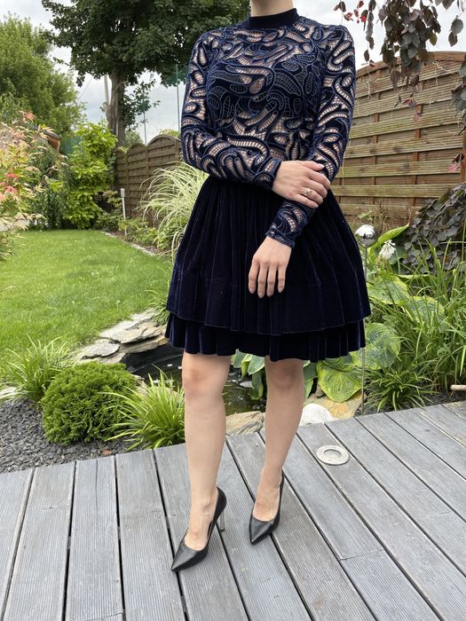 Sukienka Ette Lou Michelle XS 34 Granatowa