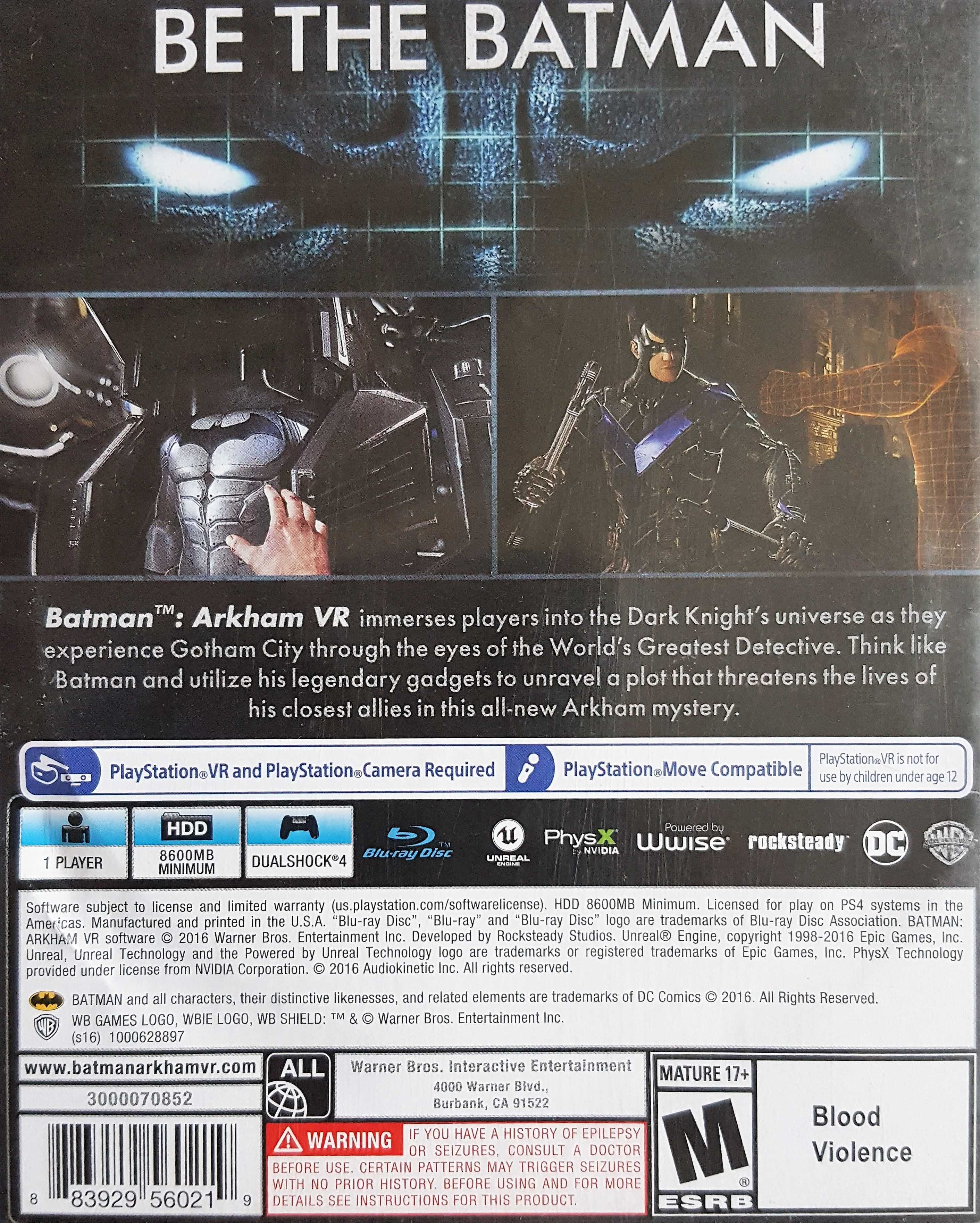 Batman Arkham VR Playstation 4 PS4 Sklep Multigames Kraków