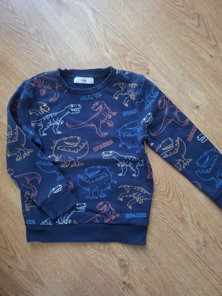 3 bluzy dla fana dinozaurów C&A r.122