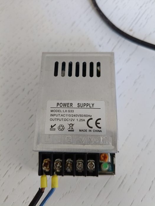 Zasilacz LED modułowy; LX G33; 12V DC; 1,25A; 15W