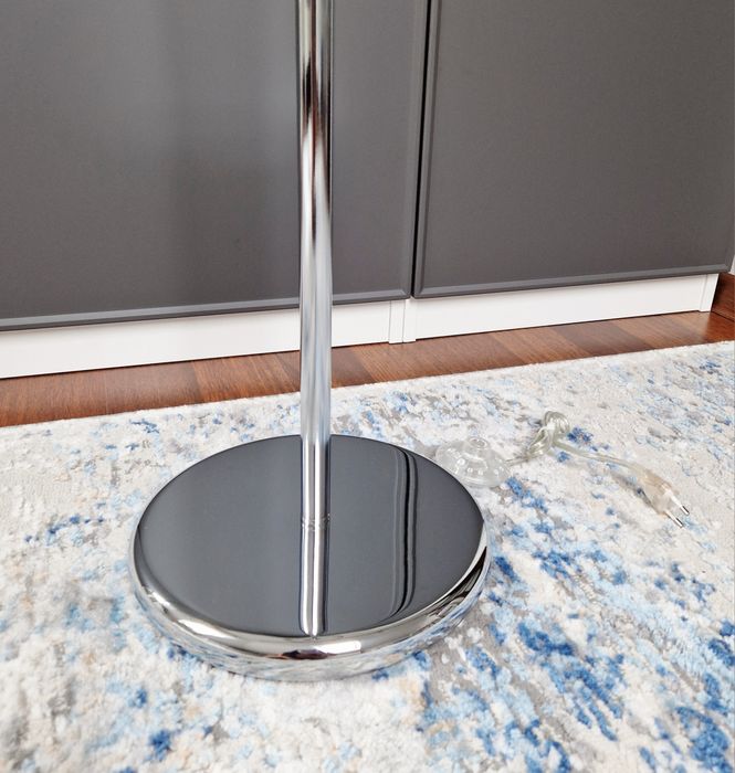 Home&you nowa lampa stojąca wys. 160 cm kolor srebrny szary glamour