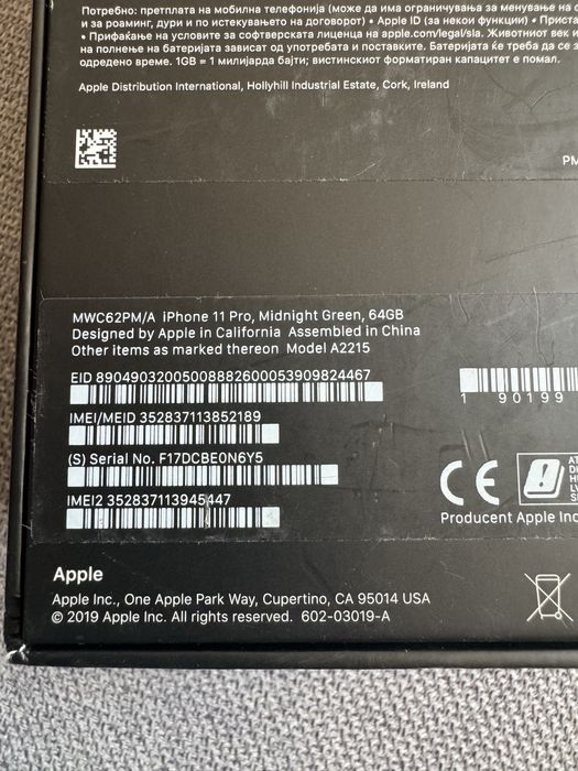 iPhone 11 Pro w kolorze Midnight Green, wersja 64GB
