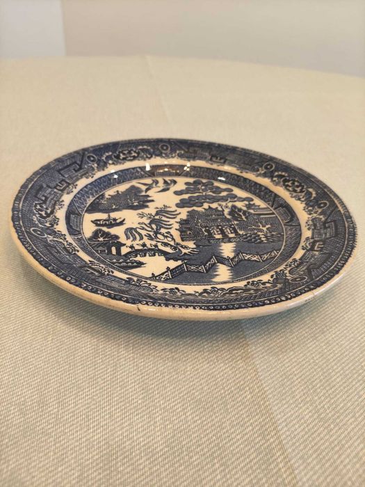 Antigo Prato CHORÃO (Azul e Branco) - C/ DEFEITO