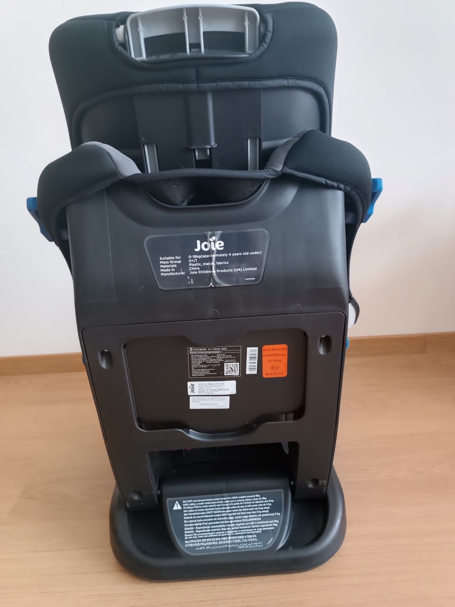 Cadeira auto joie 0-18 kg