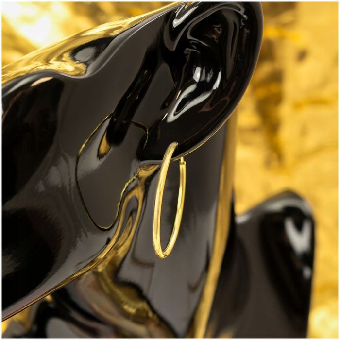 Złote Pozłacane Kolczyki Kółka Koła 3,5 Cm 925 Prezent Dla Mamy Na Uro