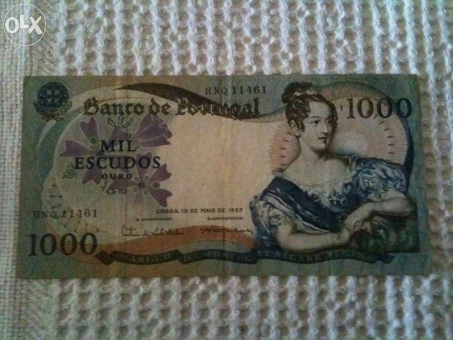 Nota de 1000 escudos - D. Maria II -  Portugal