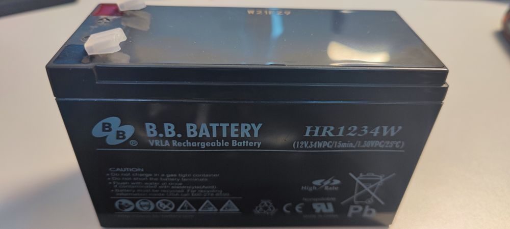Акумулятор BB Battery HR1234W AGM 12В 7Аг