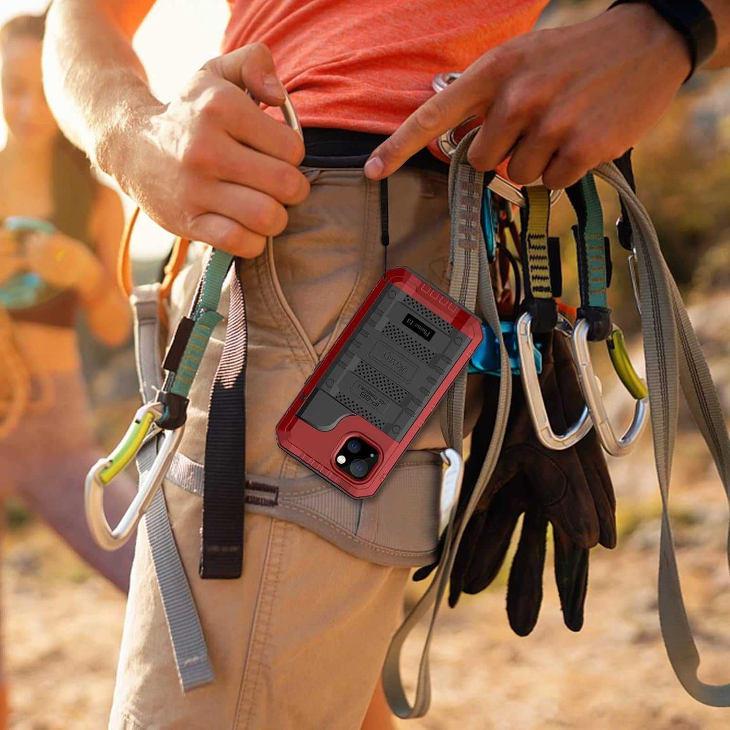 Beeasy iPhone 13 / iPhone 14 etui wodoodporne pancerne metalowe 360