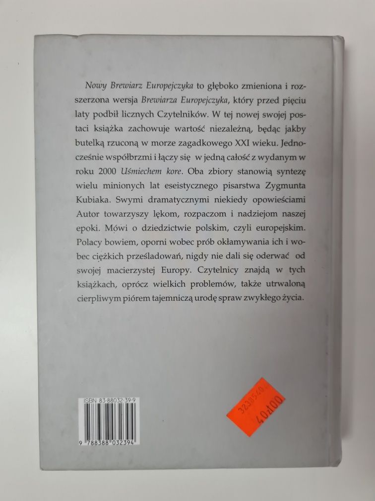 Nowy brewiarz Europejczyka - Zygmunt Kubiak 'x