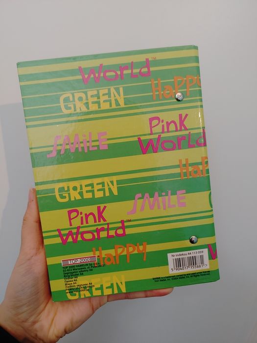 Zielony segregator do małych karteczek do segregatora A6 Barbie Mattel