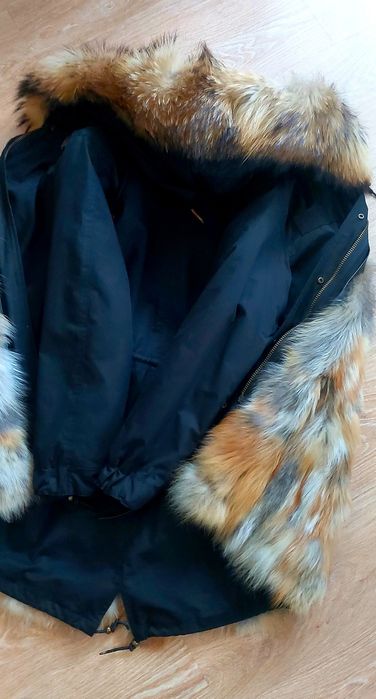 Parka z futrem naturalnym