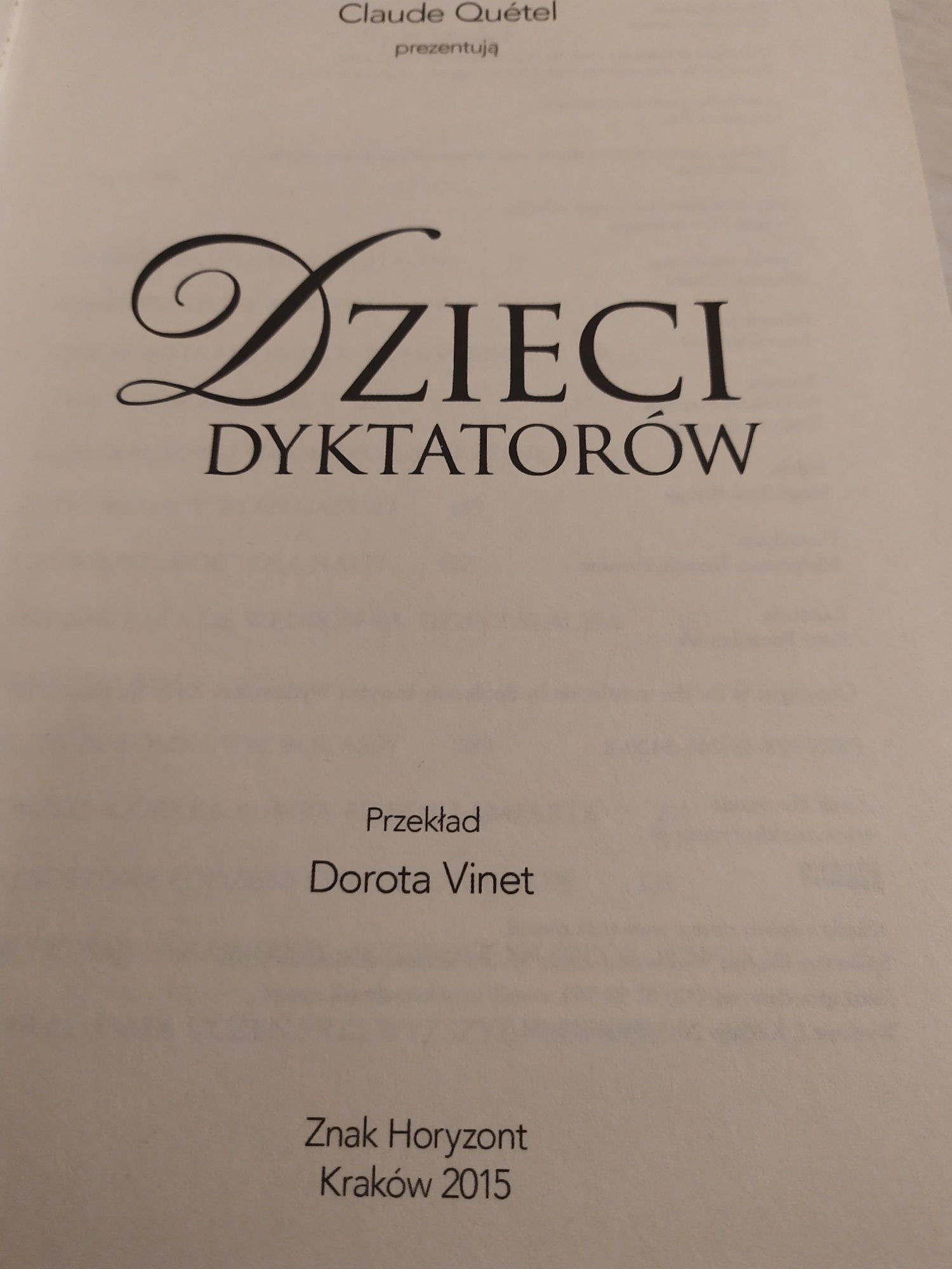 Książka Dzieci dyktatorów 2015