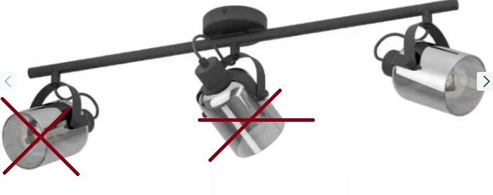 Lampa Sufitowa Salon Kuchnia Eglo Berregas 99054 Reflektor Uszkodzony