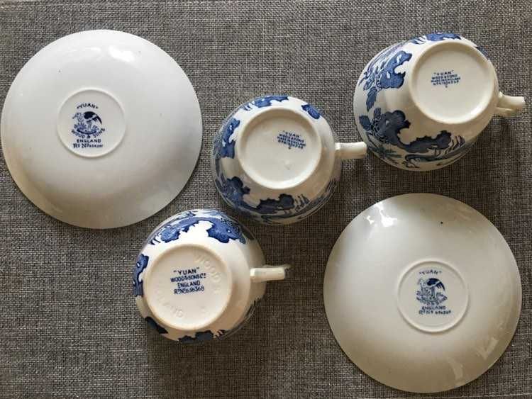Komplet ceramicznych filiżanek angielskich Wood&Sons Yuan