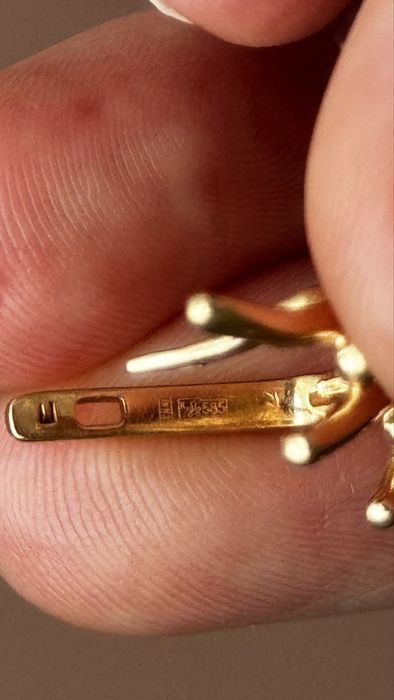 Стильні золоті сережки, 5 гр, шикарні на подарунок