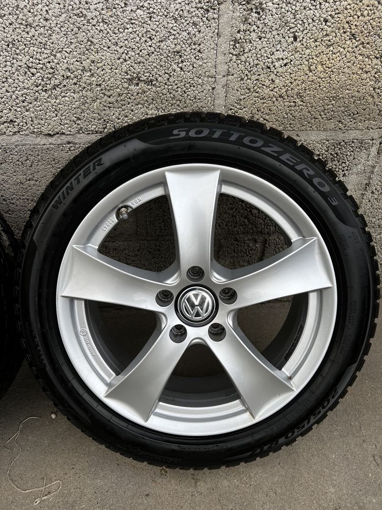 Koła Zimowe R17 5x112 VW Golf Caddy Touran Opony 205/50/17 2023r.